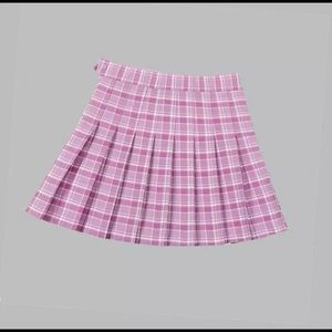 Style Plaid Skirt High Waist
